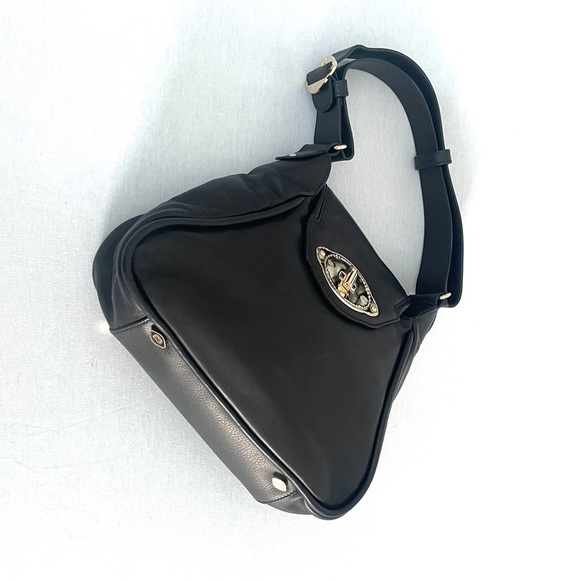 Escada Leather Shoulder Bag with Adjustable Strap Gold Hardware - Picture 3 of 9